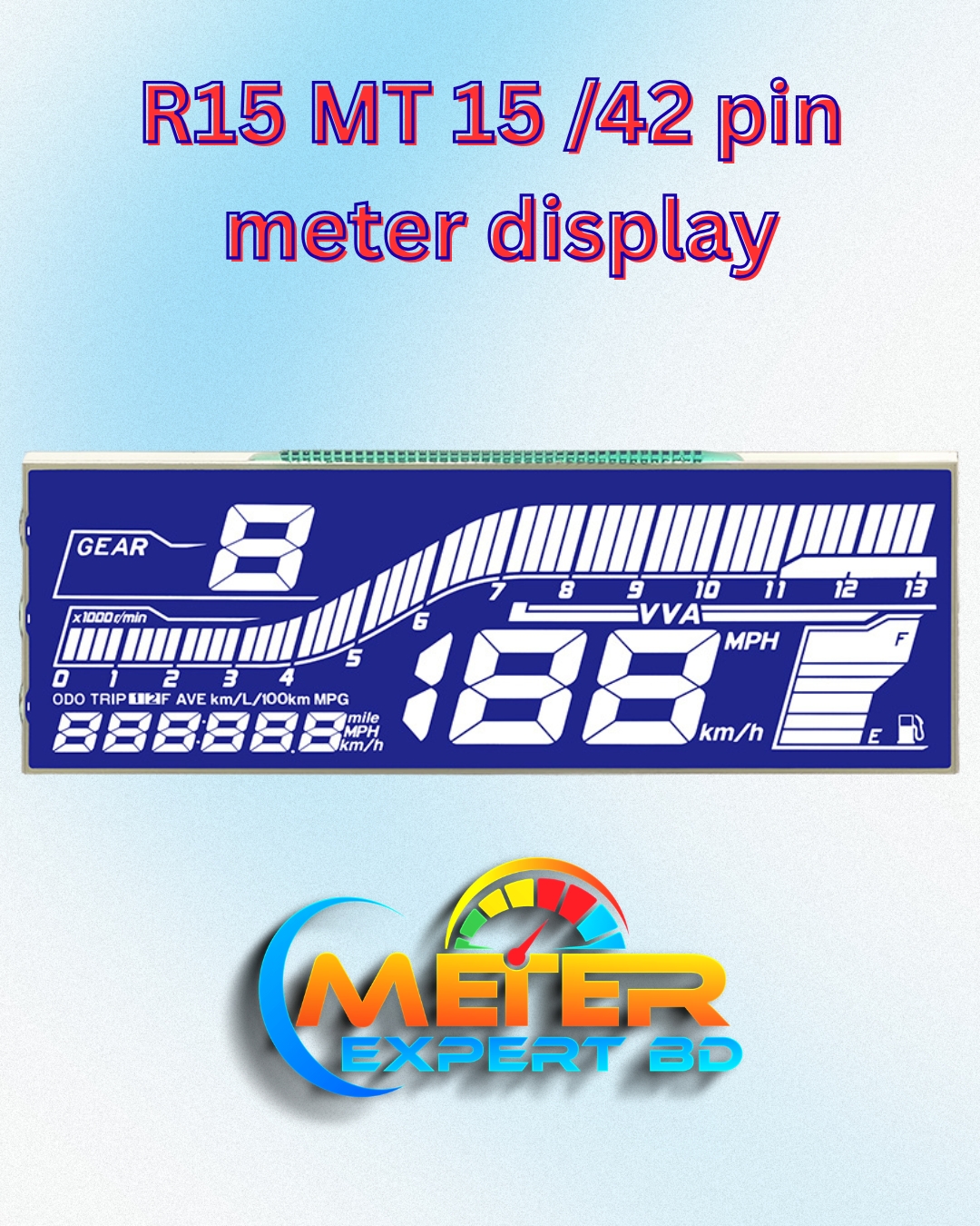 Yamaha MT-15 Meter Display | 42 Pin Digital Meter Display - Yamaha MT-15 Meter Display
