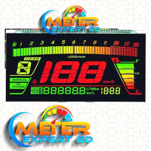 Suzuki Naked/SF New Model Color Meter Display | Digital Meter Display - New Model Color Meter Display