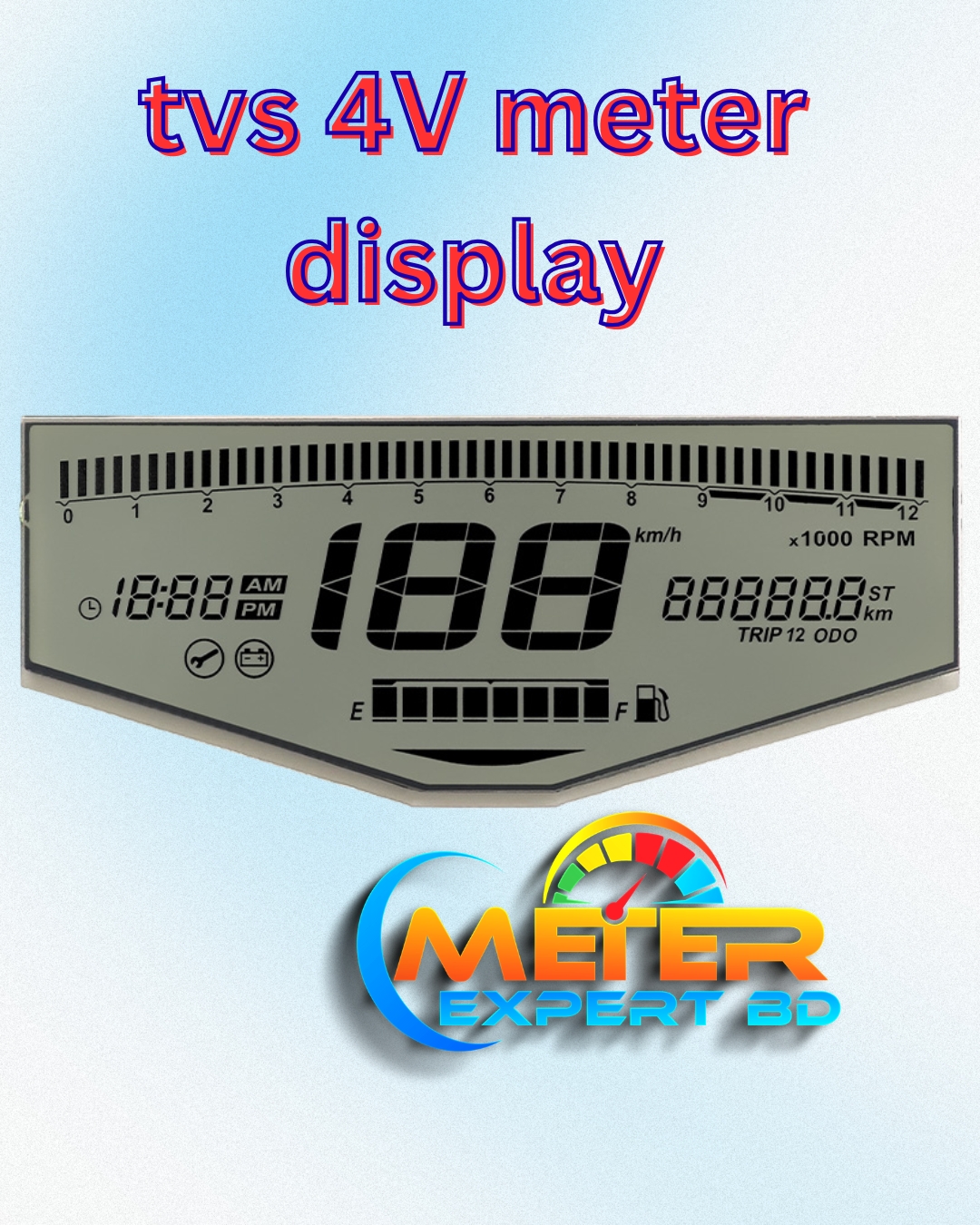 TVS Apache RTR 4V Meter Display | Old Model Digital Display - TVS Apache RTR 4V Meter Display