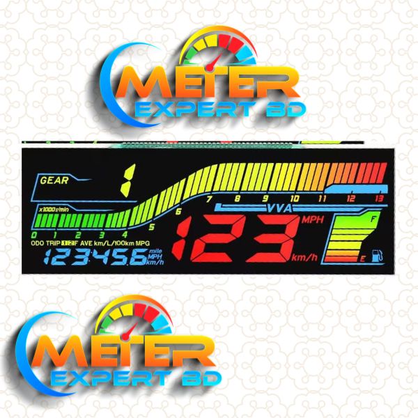 Yamaha R15 V3 Meter Color Display | Digital Meter Display - R15 V3 Meter Color Display